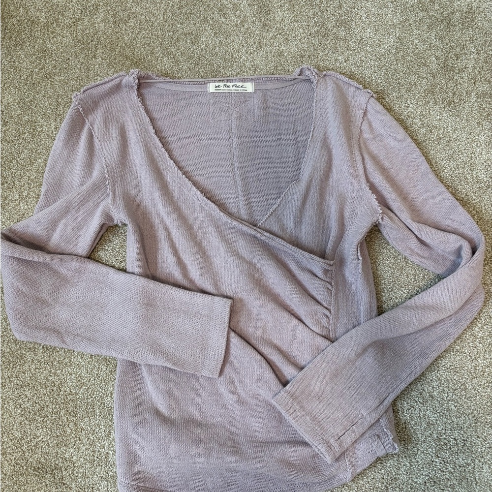 We The Free Lilac Long Sleeve Top